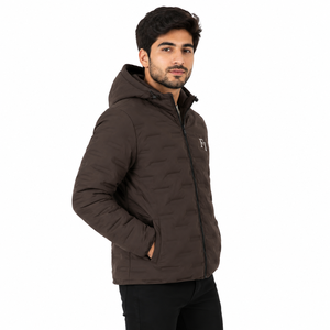 Men's Hooded Padded <b>Jacket</b> Winter Quilted Outerwear Full Zip Warm Insulated Puffer Casual Men's <b>Jackets</b> for Wholesale Bulk USA - Product Image 4