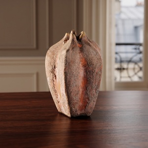 Jarrón de Cerámica Orgánico Abstracto Antiguo, Cerámica Escultural de Terracota Primitiva para Decoración del Hogar - Product Image 3