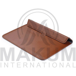 Housse pour ordinateur portable en cuir véritable marron, cuir de vachette - Product Image 3