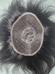 Welded Mono Full Lace Natural Wave Raw <b>Hair</b> Prosthesis Indian Remy <b>Hair</b> Toupee Taz <b>Hair</b> BD Bangladesh - Product Image 2