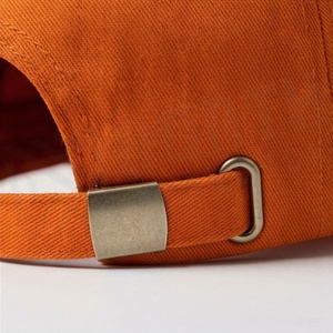 Casquette de baseball orange à 6 panneaux en coton, ajustée, unisexe, décontractée, couleur unie, taille adulte 58-60CM - Product Image 6
