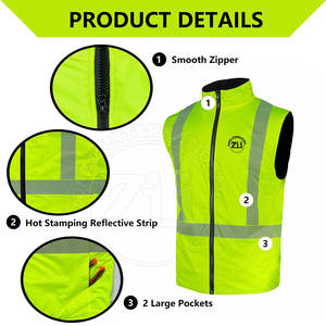 Vêtement de sécurité réfléchissant haute visibilité de qualité supérieure, classe 1 ANSI, imperméable, avec logo LED personnalisé, service OEM - Product Image 3