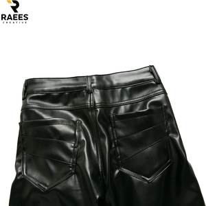 High Quality Manufacturer New Style Best Material Professional Logo New Design Top Quality <b>Men's</b> <b>Leather</b> <b>Pants</b> - Product Image 4