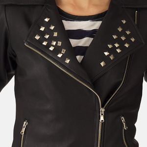 Blouson de moto en similicuir blanc pour femme, broderie logo, col boutonné, coupe-vent, imperméable, doublure en fausse fourrure, luxe - Product Image 6