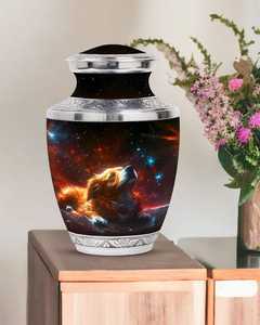 Urna Conmemorativa con Diseño de Aurora Boreal Brillante para Cenizas, Escena Oceánica de Luces del Norte - Product Image 6