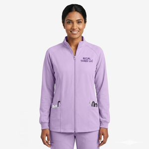 Blouse médicale à manches longues pour femme – Col montant – Haut de blouse d'infirmière – Blouse médicale personnalisée pour femme - Product Image 1