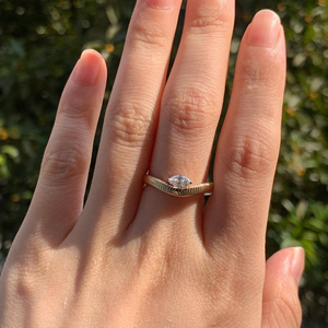 ขายดีที่สุด50พอยเตอร์เพชรโมอิสมาคีสตัดแหวนเพชรแหวนหมั้นแหวนแต่งงานแหวนทอง14K สีเหลือง - Product Image 4