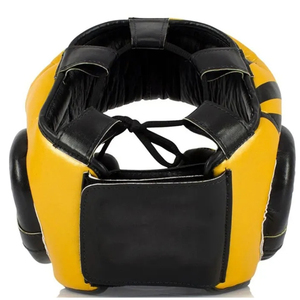Casque de protection pour la tête de boxeur MMA pour hommes, en cuir véritable, protection intégrale du visage, en caoutchouc PU, vente en gros - Product Image 3