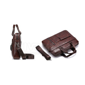 Leather <b>Laptop</b> <b>Bag</b> High Quality Material With Secure Storage Compartments Perfect For <b>Work</b> Travel And Professional Use - Product Image 2