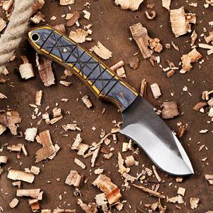 Couteau EDC à lame fixe personnalisé Nordic Forge, fourreau Pancake, 6 pouces, lame pleine longueur, pour le désossage, le camping, la chasse, acier 12c27, qualité industrielle - Product Image 3