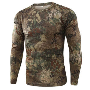 T-shirts de chasse à manches courtes pour hommes, en maille, imprimés numériquement, motif camouflage, personnalisables, pour activités de plein air, vente en gros - Product Image 6