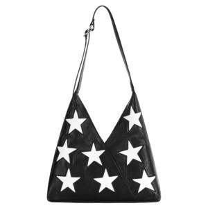 Bolso de Cuero Genuino Nappa Personalizado, Detalle de Estrella en Nappa Negro, Marca Privada OEM/ODM, Estilo Punk Urbano, Venta al Por Mayor - Product Image 2