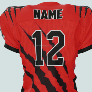 Camisetas de Fútbol Americano Personalizadas con Transferencia Térmica, 100% Poliéster, Nombre y Número Personalizados, Logotipo Personalizado, Opción de Tallas Grandes - Product Image 5