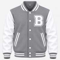 Veste universitaire pour homme, logo personnalisé, bicolore, style baseball, boutons pression, veste bomber universitaire, streetwear, vente en gros, OEM, ODM