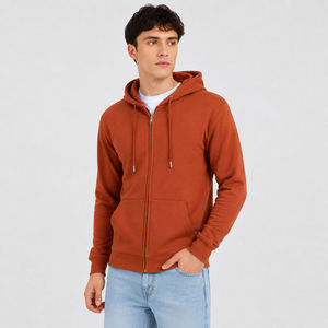 Wholesale 100% Cotton Men Zipper Hoodie Blank Acid Wash Custom Winter Breathable 350g <b>Zip</b> <b>up</b> Hoodie Latest Arrival Fashion - Product Image 5