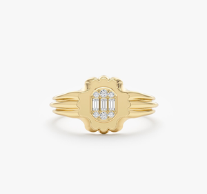 Anillo de Oro para Mujer con Diamante Cultivado en Laboratorio, Corte Esmeralda, Diseño Personalizado, Certificado IGI, Alta Pureza, para Aniversario, Boda, Compromiso - Product Image 1