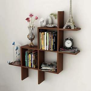 Wooden Floating Storage <b>Shelves</b> Living Rooms Offices Wood Wall Mounted <b>Shelf</b> <b>Organizer</b> - Product Image 1