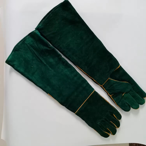 ถุงมือหนังสีเขียวแบบยาวสำหรับใส่ในโรงละครโอเปร่า บุด้วยผ้าฝ้าย ให้ความอบอุ่น เหมาะสำหรับใช้งานกลางแจ้งในฤดูหนาว สไตล์เรียบง่าย - Product Image 6