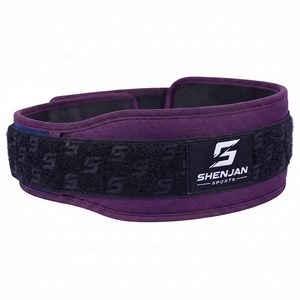 Ceinture de musculation en néoprène pour entraînement à domicile, couleur violette, respirante, durable, réglable - Product Image 6