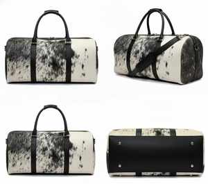 Sac de voyage en cuir véritable OEM avec poils, léger, grande capacité, pour week-end, bagage à main LHODB-0157 - Product Image 4