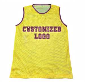 Custom Unisex Lacrosse Pinnie Set Mesh Training <b>Bib</b> Compression Shorts Paddling Team Practice Wear Sublimation Uniform Front - Product Image 1