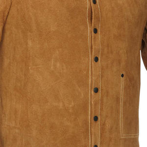 Chaqueta de Soldadura de Cuero Vacuno, Ropa de Trabajo para Soldadura y Pulido, Chaqueta de Soldadura de Cuero Flor, Chaqueta Protectora Ignífuga - Product Image 6