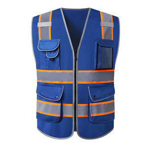 Chaleco de seguridad reflectante de alta visibilidad con correas ajustables para construcción, trabajos en carreteras y uso en seguridad al aire libre - Product Image 1