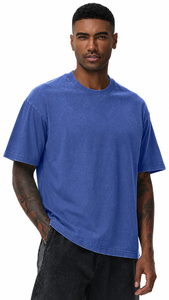 Camiseta de Manga Corta Casual para Hombre, Marca AMY, 100% Algodón, Corte Regular, Lisa, con Logotipo Personalizado Bordado, Venta al Por Mayor - Product Image 2