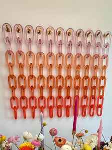 Rideau en chaîne d'acrylique personnalisable, suspension murale en résine, séparateur arc-en-ciel, pour vitrine de magasin, présentoir d'événements et accessoires de scène, vente en gros - Product Image 4