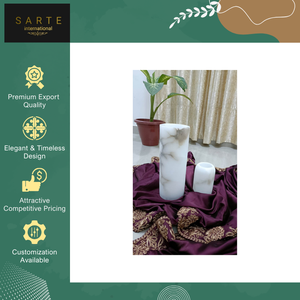 Fournisseur en gros vendant des porte-bougies en albâtre naturel authentique, écologique et durable, de haute qualité, pour la décoration de Noël et de Pâques - Product Image 4