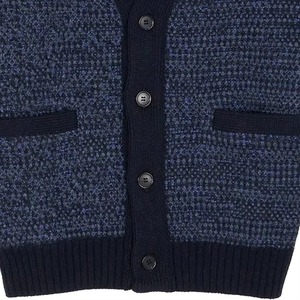 University Unisex <b>Cardigan</b> <b>Sweater</b> with Button V-Neck Long Sleeve Knit Wool/Acrylic Quick-Dry for Winter Customizable Colours - Product Image 2