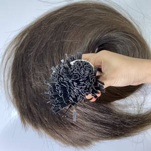 Meilleur Prix Italien Précollé Double Dessiné Pointe Plate Extensions de Cheveux Vierge Kératine Haute Qualité Naturel Vague Droite Naturelle - Product Image 6