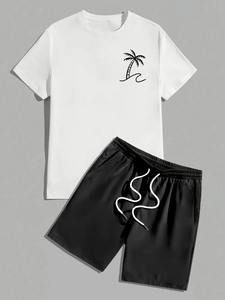 Ensemble de t-shirts d'été courts pour hommes, personnalisés, en gros, très demandés, confortables et respirants - Product Image 1