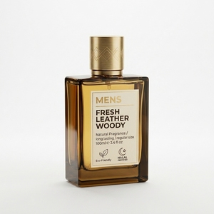 Parfum en spray pour homme, cuir frais, boisé, naturel, taille standard, longue durée, écologique, certifié HALAL, dattes arabes modernes - Product Image 1