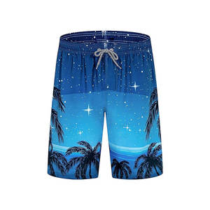 Short de bain imprimé en polyester pour homme, style décontracté, taille plus, idéal pour la plage et les sports nautiques, inspiré des îles Hawaïennes - Product Image 1
