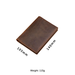 Full Grain Leather <b>Passport</b> Holder RFID Blocking Luxury Travel <b>Wallet</b> Genuine Leather <b>Passport</b> Case Manufacturer LPH-0333 - Product Image 2
