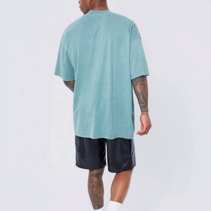 ผู้ผลิตเสื้อยืดทรงดรอปโชว์เดอร์ แบบเรียบ สำหรับสกรีนลายเอง สไตล์สตรีทแวร์ ลุควินเทจ ซักทำเก่า - Product Image 4