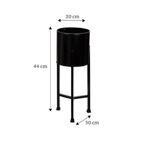 Jardinières en métal avec support pour plantes, base ronde noire, support de pot de fleurs pour intérieur et extérieur, support de jardinière en métal haut pour salon - Product Image 4