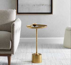 Decor Must Have Modern <b>Side</b> <b>Table</b> With <b>Round</b> Top And Decorative Base For Living Room Furniture - Product Image 3