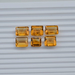 พลอยสีเหลืองทองธรรมชาติเจียระไนเหลี่ยมเพชรพลอยแปดเหลี่ยมฟรีขนาดหลวมอัญมณีสอบเทียบราคาต่ำสุด - Product Image 3