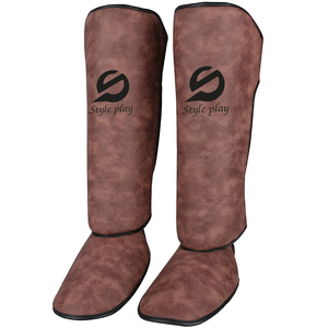 Nouveau style protège-tibias et protège-pieds Twins personnalisés en cuir véritable pour Muay Thai, meilleure qualité, vente chaude - Product Image 3