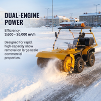 Balayeuse à neige thermique 6,5 CV, autoportée, à brosse rotative pour routes, trottoirs et allées