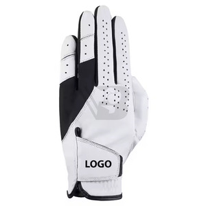 Gants de golf de luxe en cuir véritable Cabretta, doux et confortables, logo personnalisé, main gauche, respirants, antidérapants, protection UV, sport - Product Image 3