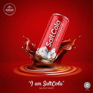 Cola au sel brun faible en glucides HALAL avec sel de l'Himalaya, soda gazeux 0,32L prêt à être expédié en emballage en conserve fabriqué en Malaisie - Product Image 5