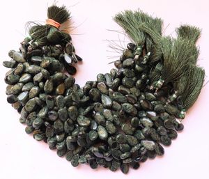 Perles de pierre précieuse Agate d'arbre naturelle AAA, forme poire Briolette, 8 pouces, taille 8x12 MM, perles lisses de haute qualité - Product Image 1