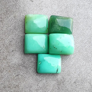 Chrysoprase vert naturel de qualité AAA+, cabochon rectangulaire, dos plat, pierre précieuse calibrée pour bijoux, toutes tailles disponibles - Product Image 5