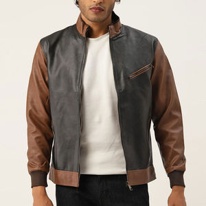 Veste en cuir véritable de haute qualité pour homme, style hiver, col montant, nouvelle mode, best-seller. - Product Image 1