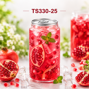 330ml <b>PET</b> Beverage Can TS330-25 Food Grade Plastic Bottle with 202 EOE Lid for Soft Drink Packaging - Product Image 2