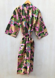 Robe de plage faite à la main, peignoir de demoiselle d'honneur, kimono en coton, robe indienne - Product Image 1