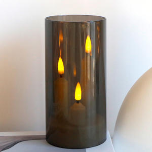 TOOWIN - Lámpara de Vela Electrónica Creativa de Acrílico con LED, Tres Cabezas, Lámpara de Vela para Boda con Control Remoto - Product Image 5